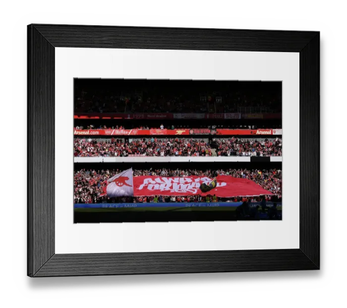 Framed Print : Unwavering Arsenal: Fans Passionate Support in Women's Champions League Semifinal