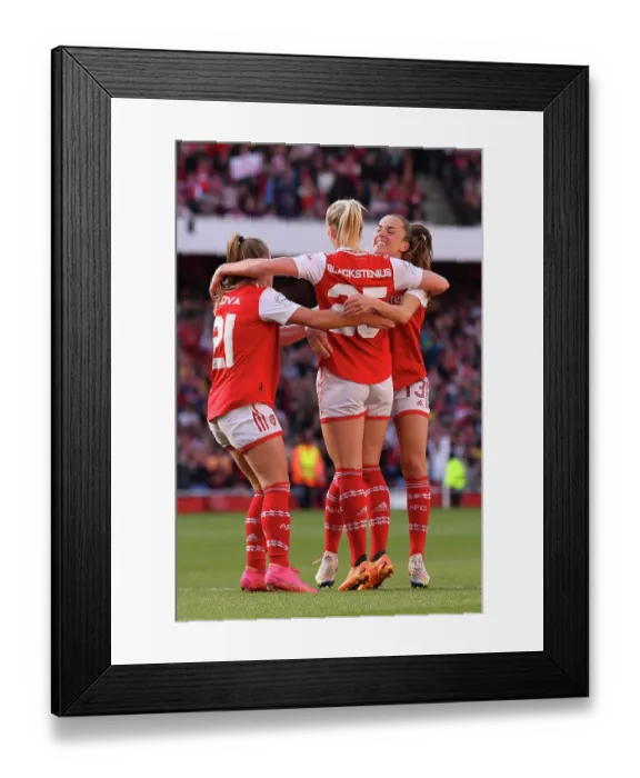 Framed Print : Arsenal Women Create History: Stina Blackstenius Scores in Champions League Semifinal Victory Framed Print : Arsenal Women Create History: Stina Blackstenius Scores in Champions League Semifinal Victory