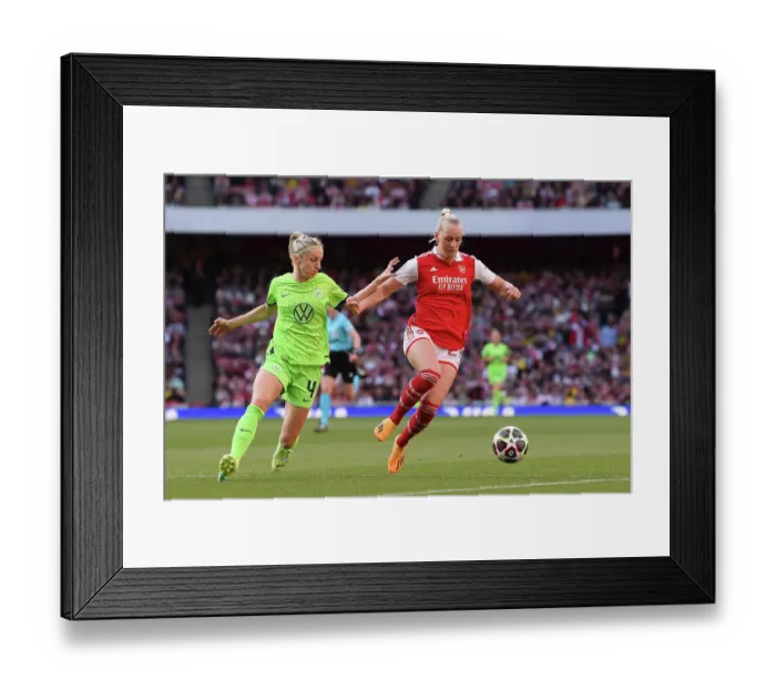 Framed Print : Arsenal vs. VfL Wolfsburg: A Tense Semifinal Showdown in the UEFA Women's Champions League Framed Print : Arsenal vs. VfL Wolfsburg: A Tense Semifinal Showdown in the UEFA Women's Champions League