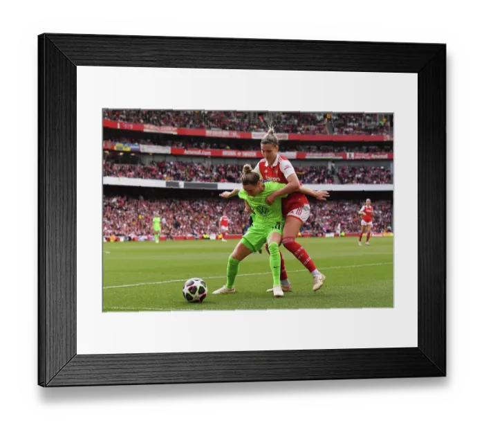 Framed Print : Arsenal vs. VfL Wolfsburg: A Battle in the UEFA Women's Champions League Semifinals (2022-23) Framed Print : Arsenal vs. VfL Wolfsburg: A Battle in the UEFA Women's Champions League Semifinals (2022-23)