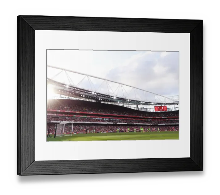 Framed Print : Arsenal Leads VfL Wolfsburg in UEFA Women's Champions League Semifinal at Emirates Stadium