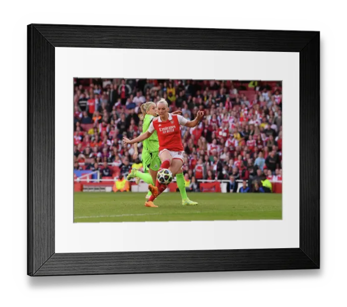 Framed Print : Arsenal vs. VfL Wolfsburg: Controversial Offside Call Overturned by VAR in UEFA Women's Champions League Semifinal Framed Print : Arsenal vs. VfL Wolfsburg: Controversial Offside Call Overturned by VAR in UEFA Women's Champions League Semifinal