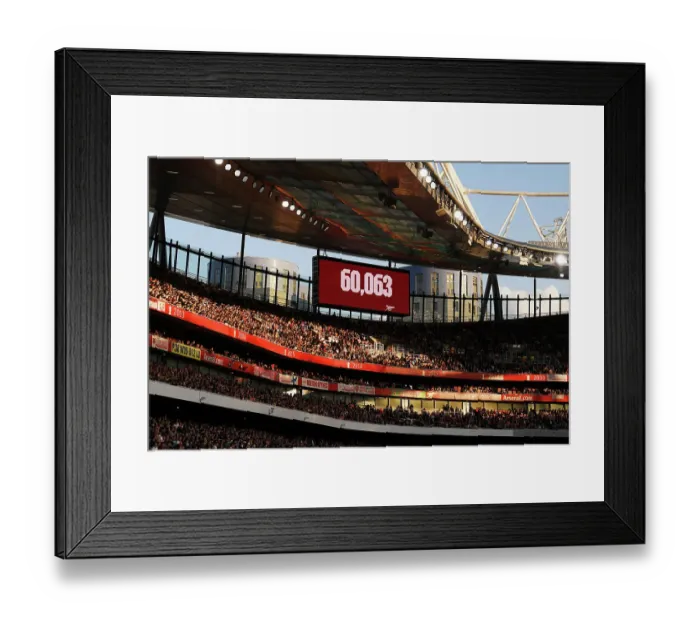 Framed Print : Record-Breaking Arsenal Women's Champions League Semifinal: 60, 063 Pack Emirates Stadium for Arsenal vs. VfL Wolfsburg