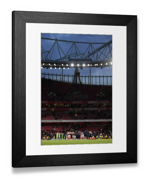 Framed Print : Arsenal Women's Pride: Unity After a Hard-Fought Champions League Semifinal vs. VfL Wolfsburg at Emirates Stadium Framed Print : Arsenal Women's Pride: Unity After a Hard-Fought Champions League Semifinal vs. VfL Wolfsburg at Emirates Stadium