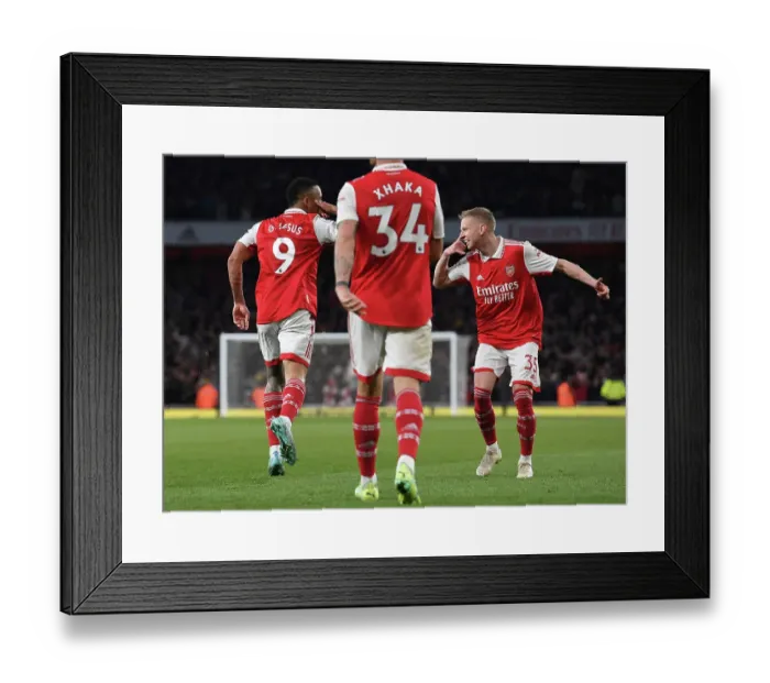 Framed Print : Gabriel Jesus Hat-trick: Arsenal Secures Dramatic Victory Over Chelsea in 2022-23 Premier League