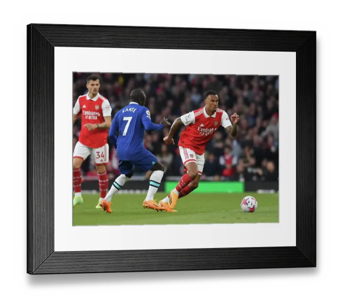 Framed Print : Arsenal vs. Chelsea: Magalhaes vs. Kante Clash in Premier League Showdown