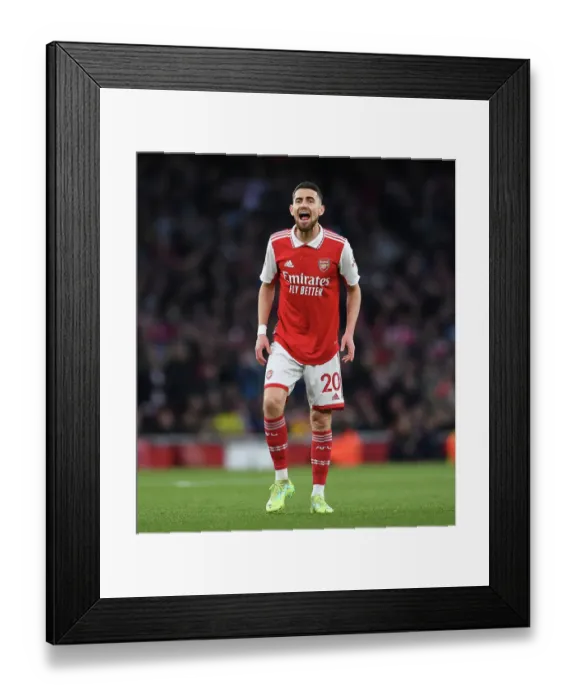 Framed Print : Arsenal's Jorginho Faces Off Against Chelsea in Premier League Showdown (2022-23)