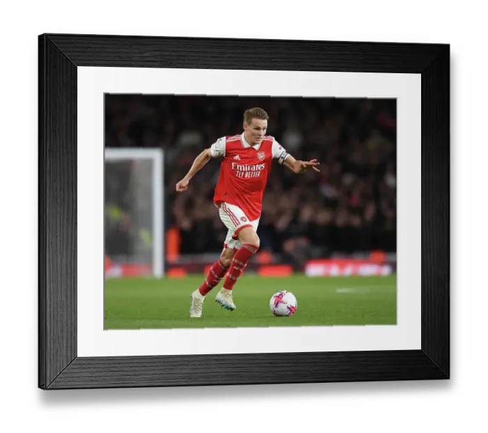 Framed Print : Arsenal vs Chelsea Showdown: Martin Odegaard's Premier League Battle, London 2023 - The Clash of Titans Framed Print : Arsenal vs Chelsea Showdown: Martin Odegaard's Premier League Battle, London 2023 - The Clash of Titans