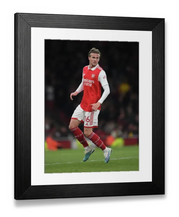 Framed Print : Arsenal vs. Chelsea: Rob Holding in Action at the Emirates Stadium, Premier League 2022-23