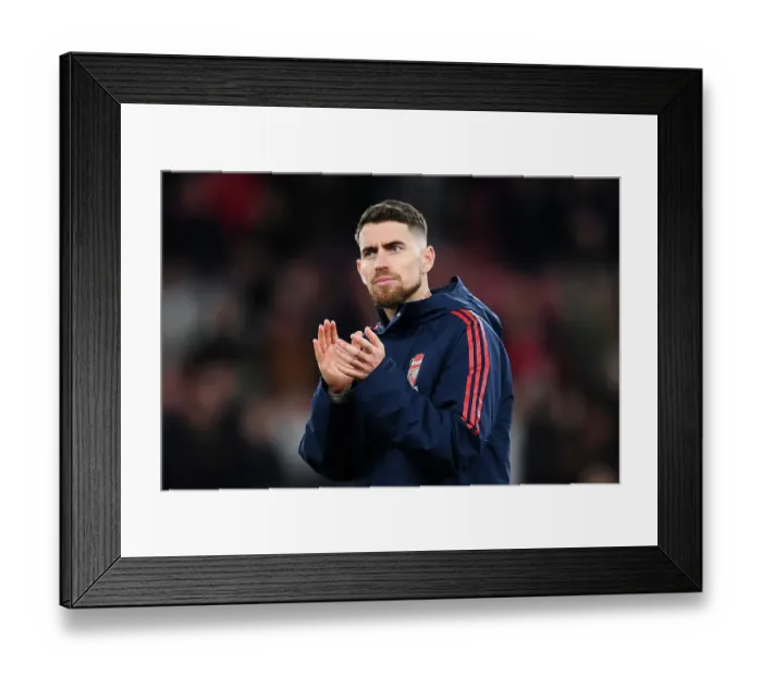 Framed Print : Arsenal Celebrate Premier League Victory Over Chelsea: Jorginho Leads the Applause