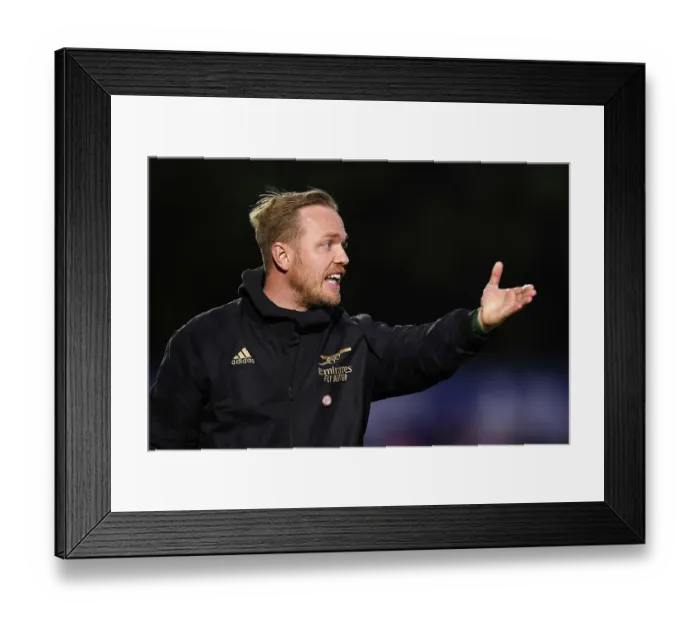 Framed Print : Arsenal Women's FA WSL: Jonas Eidevall Guides Team Against Leicester City Framed Print : Arsenal Women's FA WSL: Jonas Eidevall Guides Team Against Leicester City
