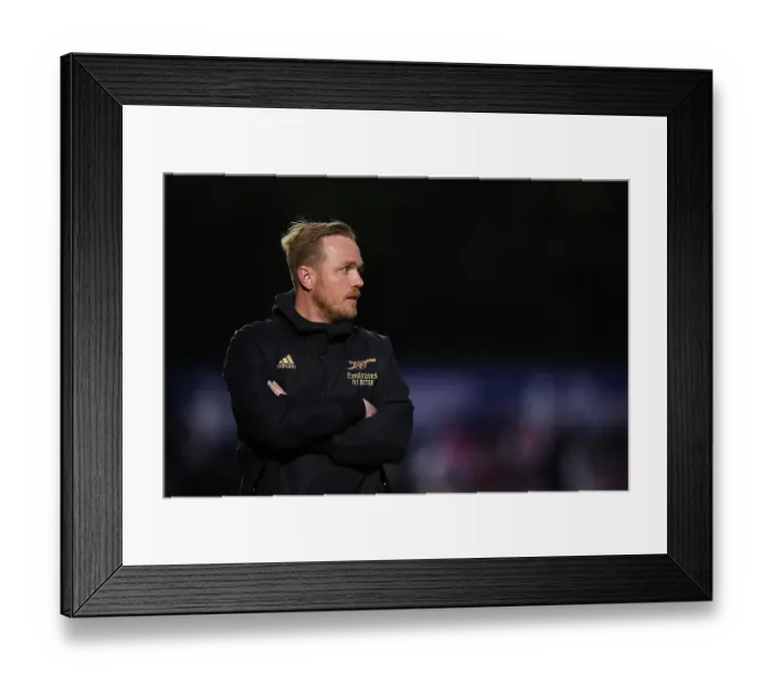 Framed Print : Jonas Eidevall Guides Arsenal Women in FA WSL Clash Against Leicester City (2022-23) Framed Print : Jonas Eidevall Guides Arsenal Women in FA WSL Clash Against Leicester City (2022-23)