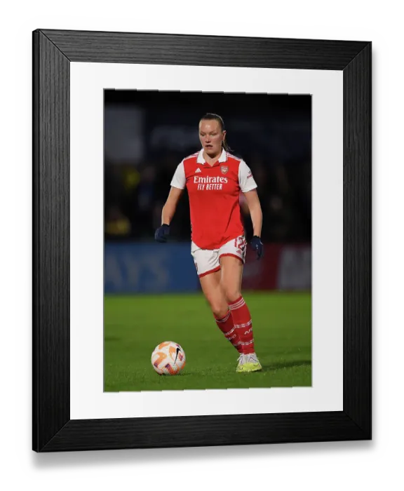 Framed Print : Arsenal's Frida Maanum in Action: Arsenal Women vs Leicester City FA WSL Match, 2022-23