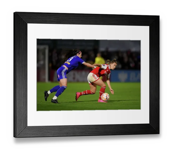 Framed Print : Arsenal vs Leicester City: A Tight Battle in the FA Women's Super League Framed Print : Arsenal vs Leicester City: A Tight Battle in the FA Women's Super League