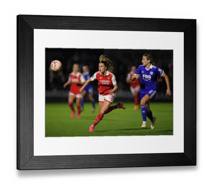 Framed Print : Arsenal vs Leicester City: A Fight for Supremacy in the FA Women's Super League - Battle for Possession Framed Print : Arsenal vs Leicester City: A Fight for Supremacy in the FA Women's Super League - Battle for Possession