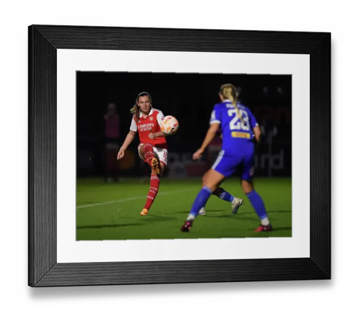 Framed Print : Arsenal Women vs Leicester City: Showdown in FA Women's Super League at Meadow Park