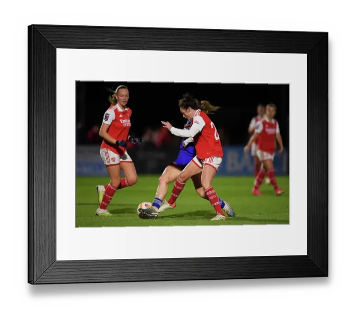 Framed Print : Arsenal vs Leicester City: A Battle for FA Women's Super League Supremacy - Taylor vs Mace Framed Print : Arsenal vs Leicester City: A Battle for FA Women's Super League Supremacy - Taylor vs Mace