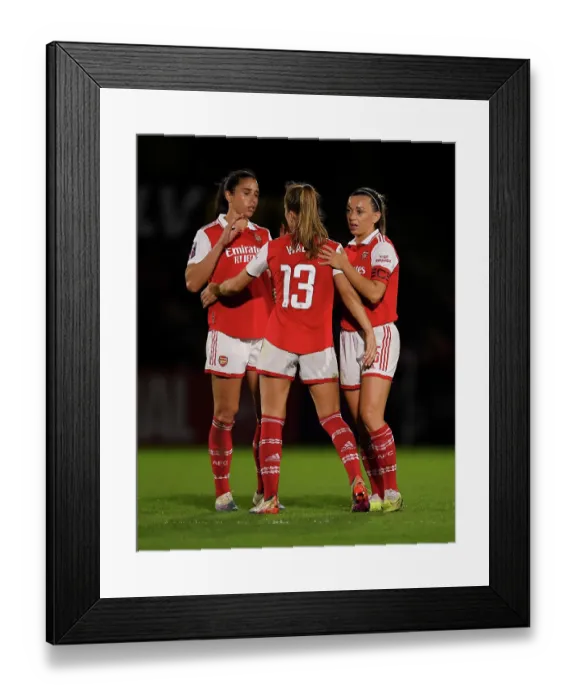 Framed Print : Arsenal Women Celebrate Victory Over Leicester City in FA Women's Super League Framed Print : Arsenal Women Celebrate Victory Over Leicester City in FA Women's Super League