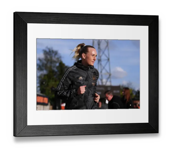 Framed Print : Arsenal's Stina Blackstenius Gears Up for FA WSL Clash Against Leicester City Framed Print : Arsenal's Stina Blackstenius Gears Up for FA WSL Clash Against Leicester City
