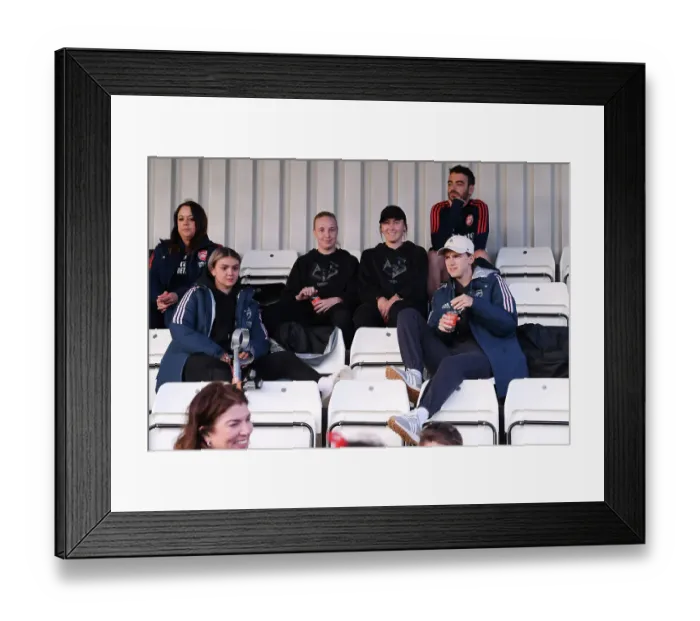 Framed Print : Arsenal Women's Squad Showing Support: Arsenal v Leicester City, FA Women's Super League (2022-23) Framed Print : Arsenal Women's Squad Showing Support: Arsenal v Leicester City, FA Women's Super League (2022-23)