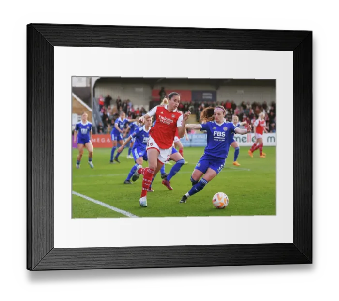 Framed Print : Arsenal vs Leicester City: A Battle for FA Women's Super League Supremacy - Intense Possession Battle Between Souza and Tierney Framed Print : Arsenal vs Leicester City: A Battle for FA Women's Super League Supremacy - Intense Possession Battle Between Souza and Tierney