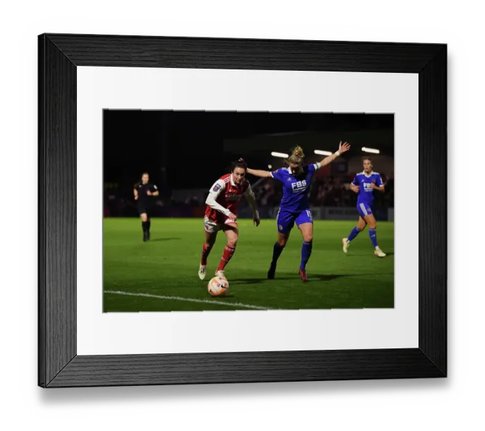 Framed Print : Arsenal vs Leicester City: A Battle for FA Women's Super League Supremacy