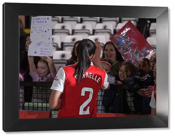 Arsenal Women Celebrate with Fans After Victory Over Leicester City in FA WSL