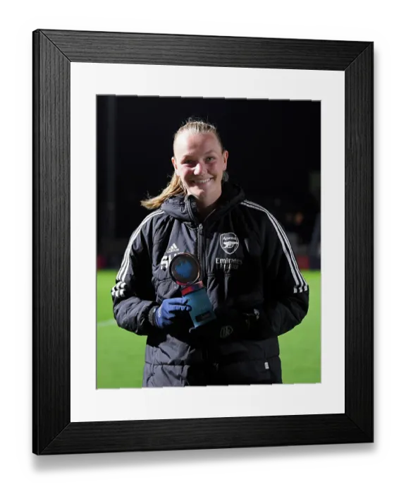 Framed Print : Arsenal's Frida Maanum Named Player of the Match in Win Against Leicester City (FA Women's Super League 2022-23)