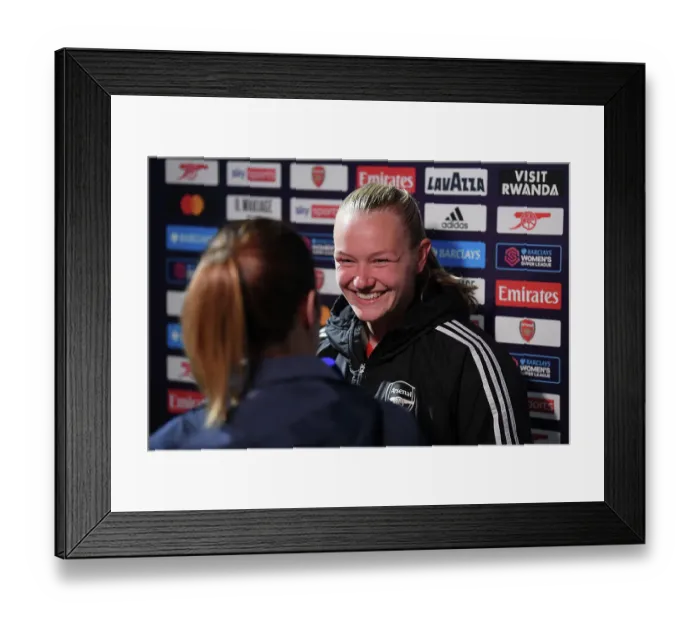 Framed Print : Arsenal Women's Victory: Frida Maanum Reacts after Arsenal v Leicester City FA Women's Super League Match Framed Print : Arsenal Women's Victory: Frida Maanum Reacts after Arsenal v Leicester City FA Women's Super League Match