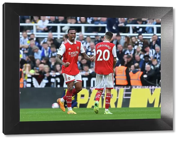 Arsenal's Gabriel Celebrates Second Goal in Newcastle Victory, Premier League 2022-23