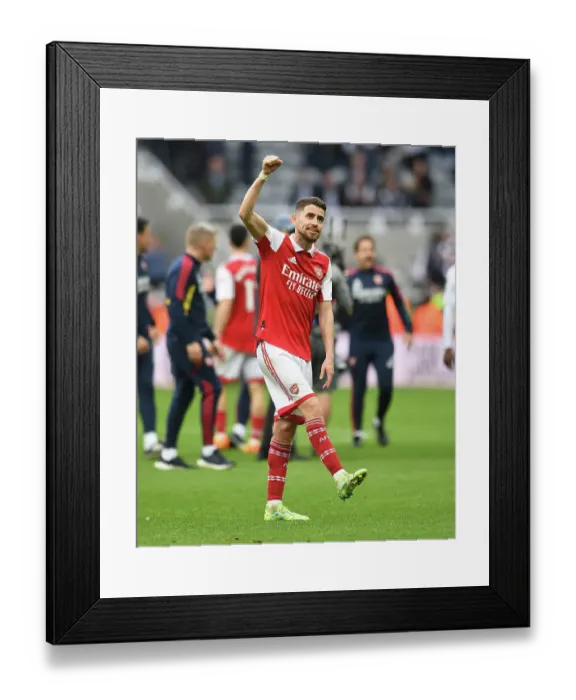 Framed Print : Jorginho's Victory: Arsenal Celebrates at St. James Park
