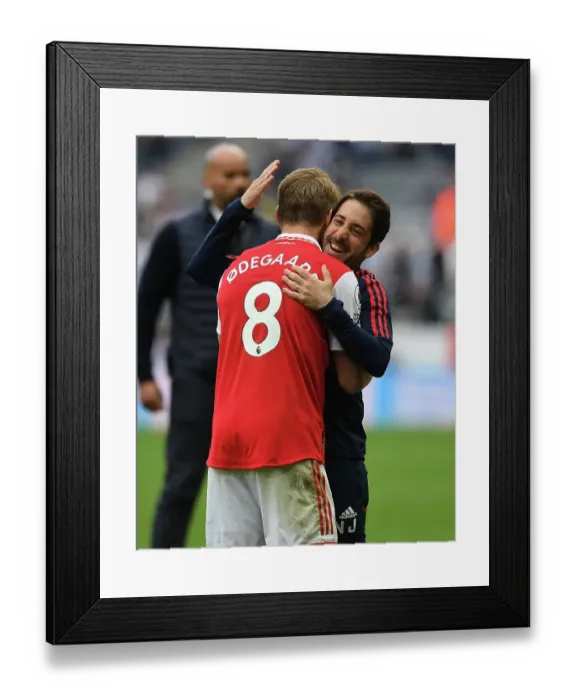 Framed Print : Arsenal's Nico Jover Embraces Martin Odegaard after Newcastle Clash: Premier League 2022-23 Framed Print : Arsenal's Nico Jover Embraces Martin Odegaard after Newcastle Clash: Premier League 2022-23