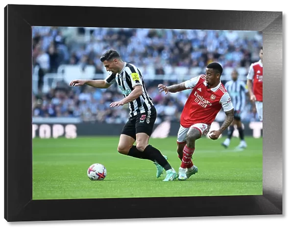 Fierce Rivalry: Gabriel Jesus vs. Fabian Schaer Clash in Newcastle United vs. Arsenal FC Premier League Showdown