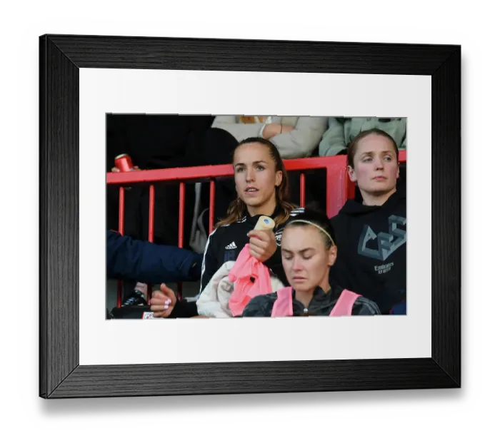 Framed Print : Arsenal Women's Squad Members Watch from the Bench Before Kickoff vs. Brighton & Hove Albion (FA Women's Super League, 2022-23) Framed Print : Arsenal Women's Squad Members Watch from the Bench Before Kickoff vs. Brighton & Hove Albion (FA Women's Super League, 2022-23)