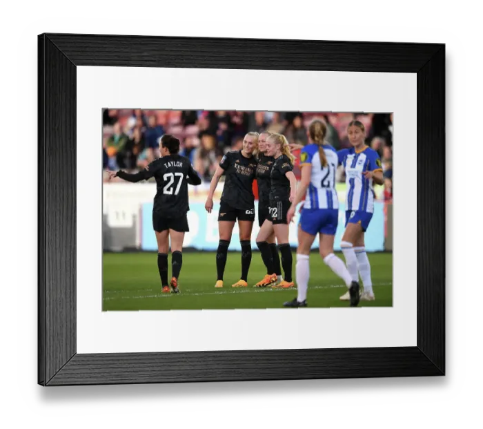 Framed Print : Arsenal Women's Victory: Stina Blackstenius Scores Second Goal Against Brighton in FA Women's Super League