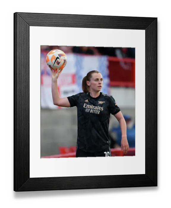 Framed Print : Arsenal's Noelle Maritz Readies for Throw-In at Brighton & Hove Albion Women's Super League Match Framed Print : Arsenal's Noelle Maritz Readies for Throw-In at Brighton & Hove Albion Women's Super League Match