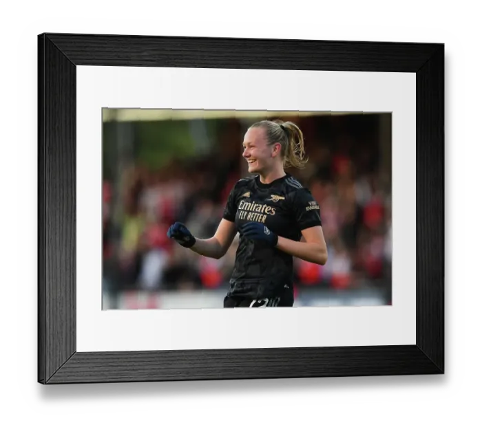 Framed Print : Arsenal Women's Triumph: Frida Maanum Nets Hat-Trick Against Brighton & Hove Albion Framed Print : Arsenal Women's Triumph: Frida Maanum Nets Hat-Trick Against Brighton & Hove Albion