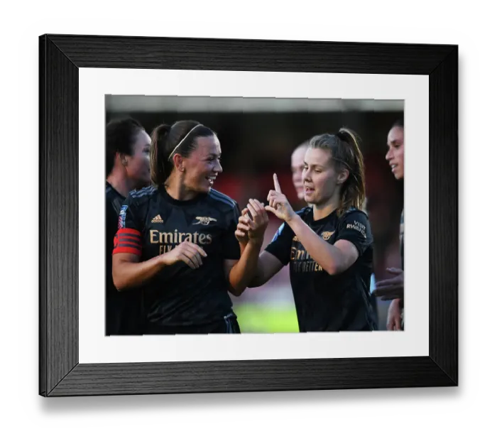 Framed Print : Arsenal Women's Unstoppable Form: Pelova Scores Fourth Goal in FA WSL Triumph