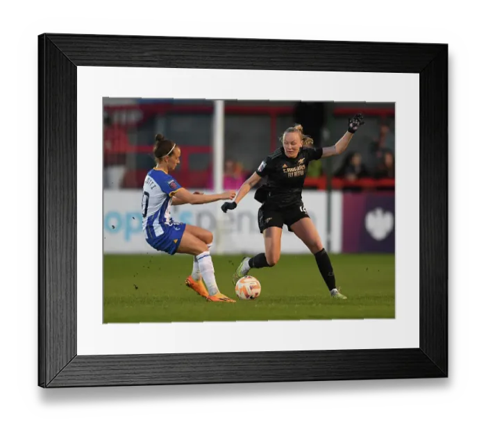 Framed Print : Arsenal's Frida Maanum Faces Off Against Brighton's Julia Zigiotti in FA Women's Super League Clash