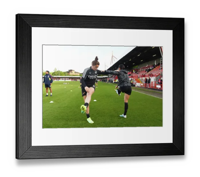 Framed Print : Arsenal Women's Team: Pre-Match Warm-Up vs. Brighton & Hove Albion, FA Women's Super League 2022-23 Framed Print : Arsenal Women's Team: Pre-Match Warm-Up vs. Brighton & Hove Albion, FA Women's Super League 2022-23