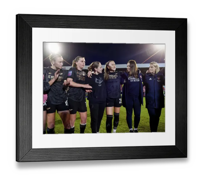 Framed Print : Arsenal Women Celebrate FA WSL Victory