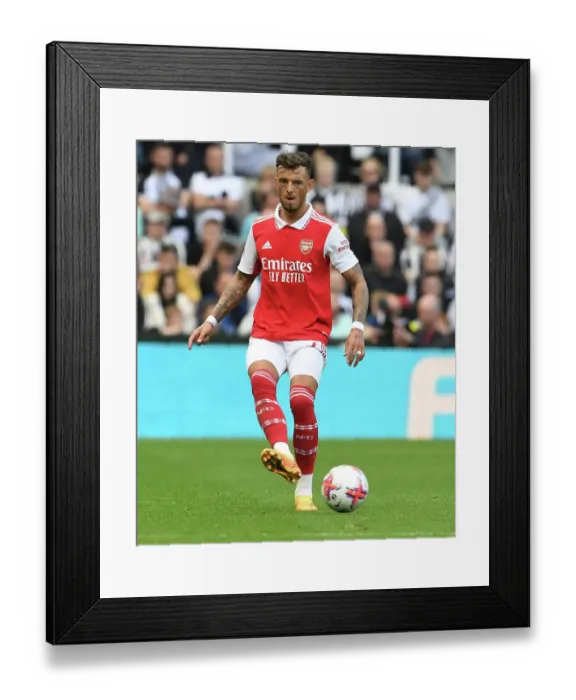 Framed Print : Ben White's Defiant Performance: Arsenal Hold Off Newcastle United in Premier League Showdown (2022-23)