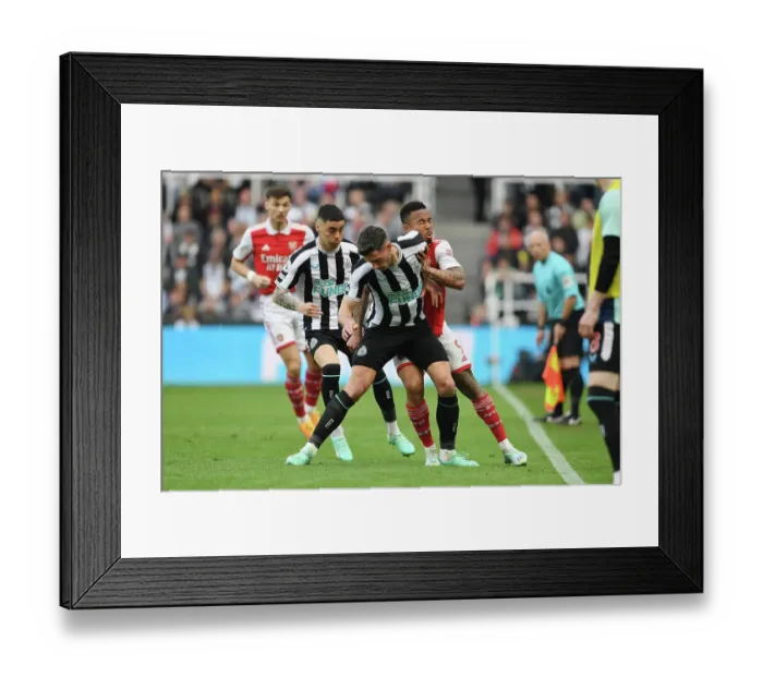 Framed Print : Clash at St. James Park: Newcastle United vs. Arsenal FC, Premier League 2022-23