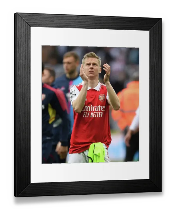 Framed Print : Arsenal Celebrate Victory Over Newcastle United in Premier League Showdown: Zinchenko Leads the Charge