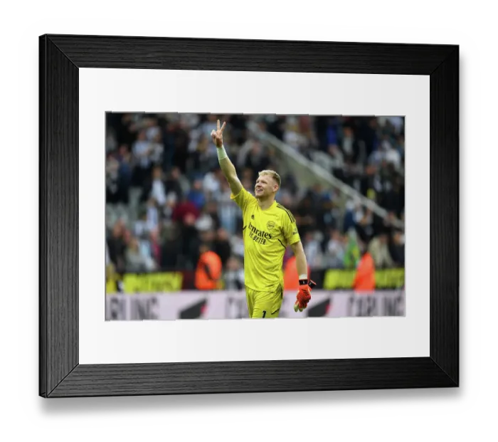 Framed Print : Arsenal Celebrate Premier League Victory at Newcastle United: Aaron Ramsdale's Triumph