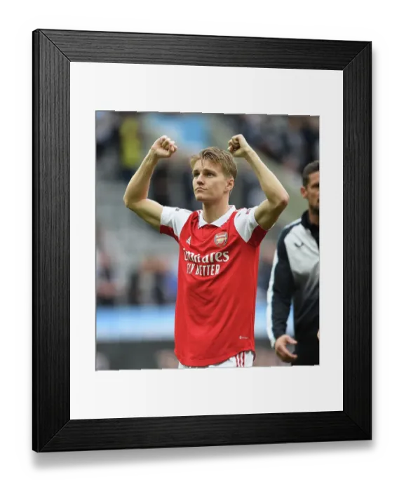 Framed Print : Martin Odegaard Celebrates Arsenal's Win at Newcastle United - Premier League 2022-23 Framed Print : Martin Odegaard Celebrates Arsenal's Win at Newcastle United - Premier League 2022-23
