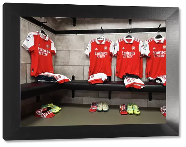 Arsenal's Match Shirts in Newcastle United's Stadium: Pre-Match Preparation (Newcastle United vs Arsenal, 2022-23)