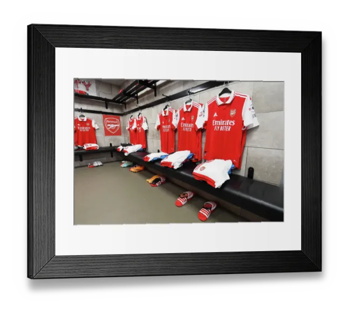 Framed Print : Arsenal FC: Pre-Match Preparation at Newcastle United's St. James Park (Newcastle United vs Arsenal, Premier League 2022-23)