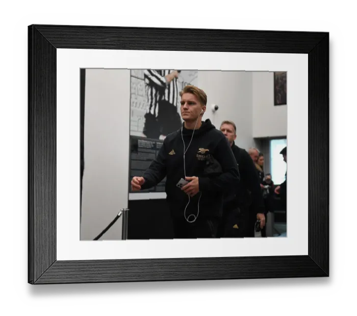 Framed Print : Arsenal's Martin Odegaard Gears Up for Newcastle Showdown - Premier League 2022-23 Framed Print : Arsenal's Martin Odegaard Gears Up for Newcastle Showdown - Premier League 2022-23