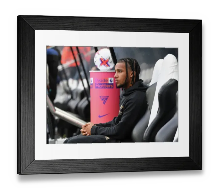 Framed Print : Mauro Banderas Determined Preparation: Arsenal vs. Newcastle United (2022-23) Showdown in Premier League